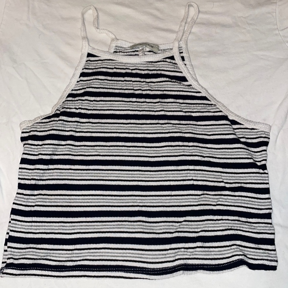 Striped lightweight ribbed tank top